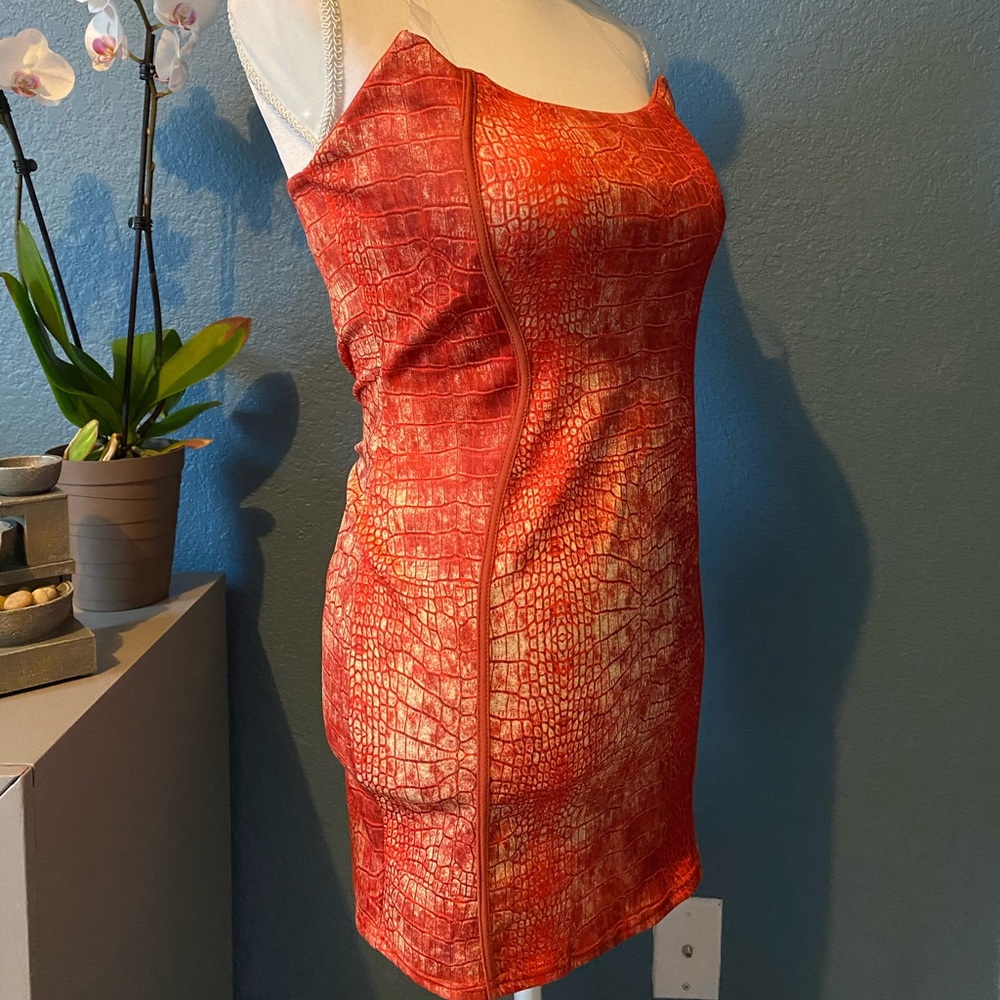 Halter snake print bodycon dress - Picture 2 of 4